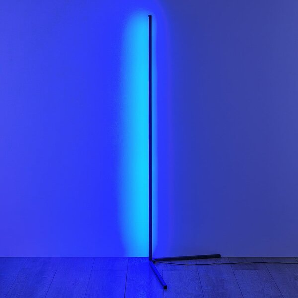 Lampada da terra a LED nera (altezza 141 cm) Level - Reality