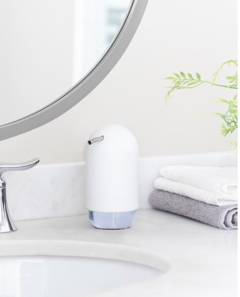 Dispenser di sapone in plastica bianca 230 ml Touch - Umbra