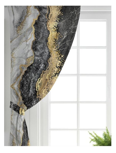 Tende in nero e oro in set di 2 140x260 cm - Mila Home