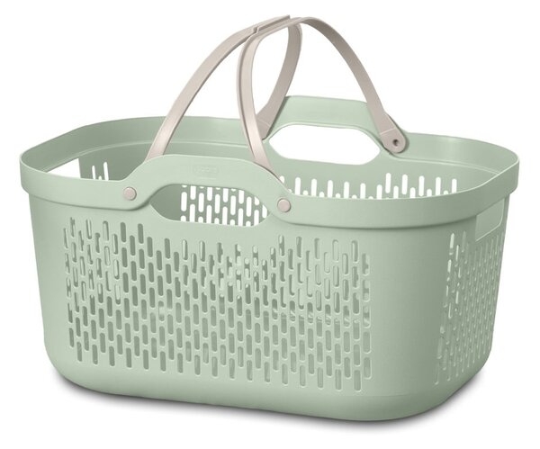 Cesta per il bucato verde chiaro in plastica 45 l – Addis