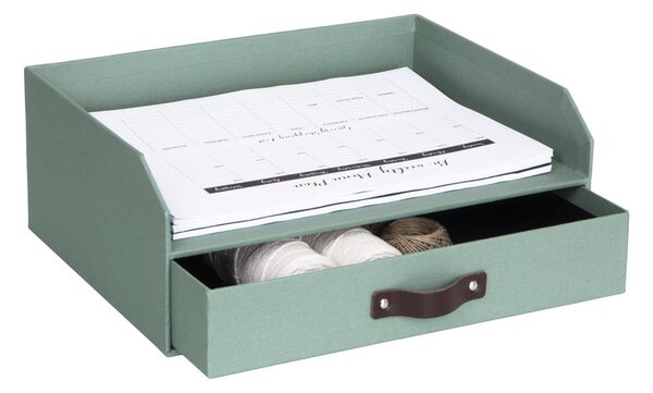 Organizer verde in cartone per cassetti/per documenti Walter Canvas Paper Laminate – Bigso