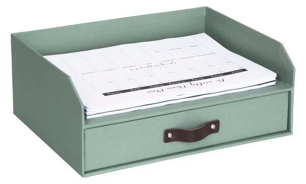 Organizer verde in cartone per cassetti/per documenti Walter Canvas Paper Laminate – Bigso