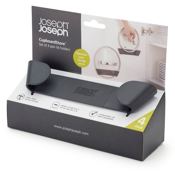 Set di portacoperchi senza foratura in plastica 4 pz CupboardStore – Joseph Joseph