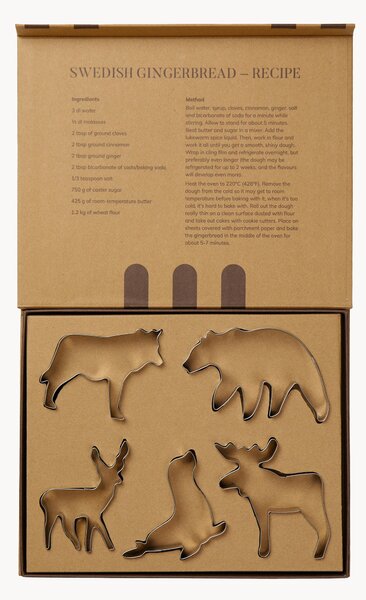 Set di 5 tagliabiscotti in acciaio inossidabile Nordic