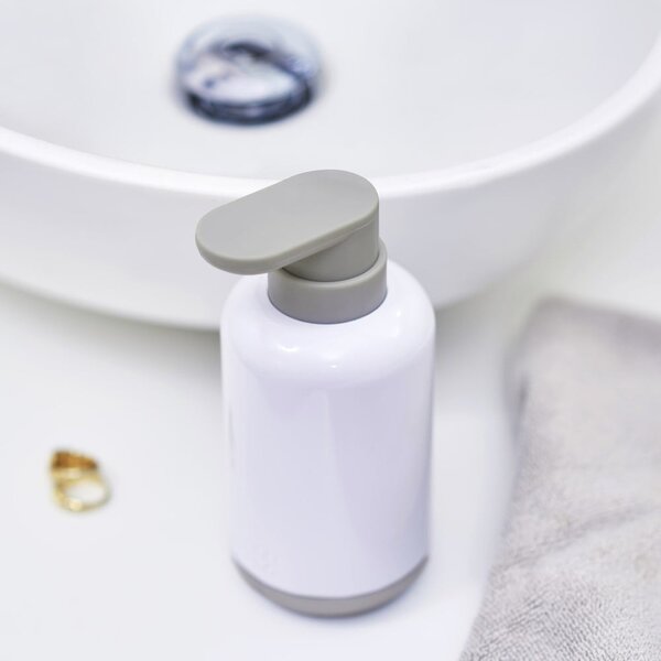 Dispenser di sapone in plastica bianca 300 ml Duo - Joseph Joseph