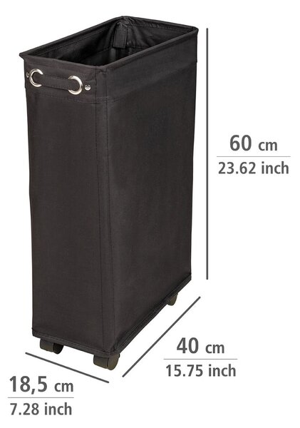 Cesto portabiancheria nero Corno - Wenko