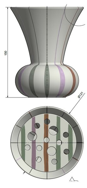 Vaso in gres bianco Signature - Kähler Design