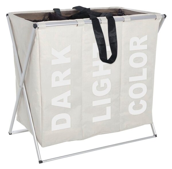 Cesto portabiancheria beige Trio, 130 l Corno - Wenko