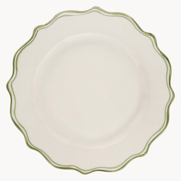 Piatto da colazione dipinto a mano Scalloped