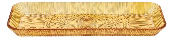 Piatto da portata in vetro arancione 14x38 cm Kusintha - Bitz