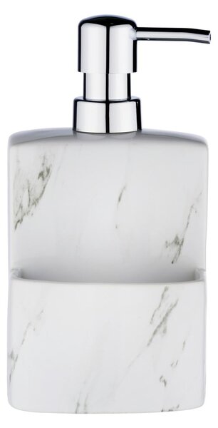 Distributore di sapone in ceramica bianca Marble, 380 ml Festival - Wenko