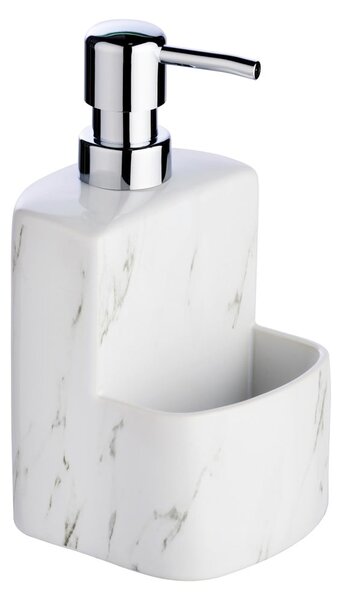 Distributore di sapone in ceramica bianca Marble, 380 ml Festival - Wenko