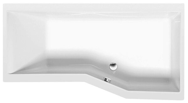 Polysan Vasche da bagno - Vasca da bagno asimmetrica VERSYS R, 1600x840x470 mm, destra, bianco 15611