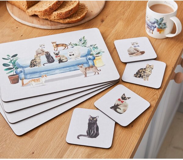 Tovagliette in sughero 4 pezzi 21,5x29 cm Curious Cats - Cooksmart ®