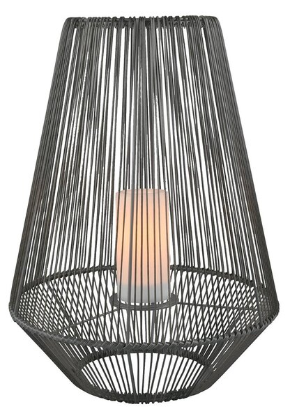 Reality Leuchten Lampada da tavolo solare Mineros LED, grigio, altezza 51 cm