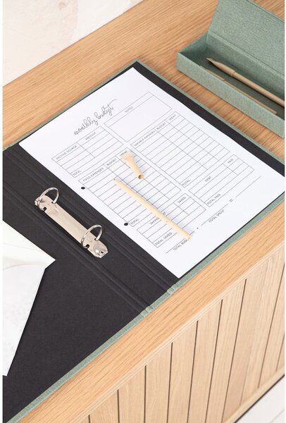 Organizer verde in cartone Ringo Canvas Paper Laminate – Bigso