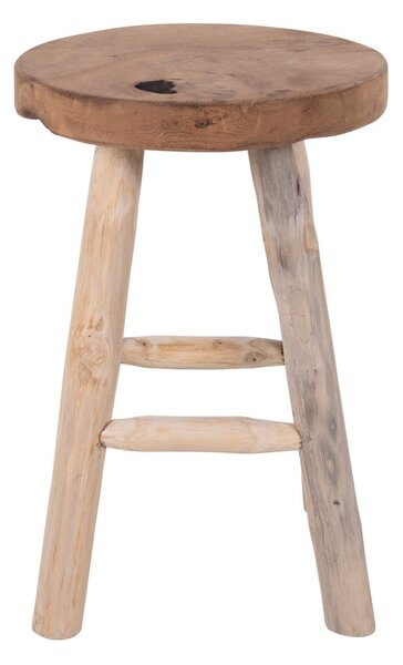 Sgabello in teak con 4 gambe , ø 30 cm Badia - House Nordic