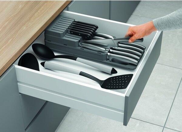 Sistema di stoccaggio dei coltelli grigio - Metaltex