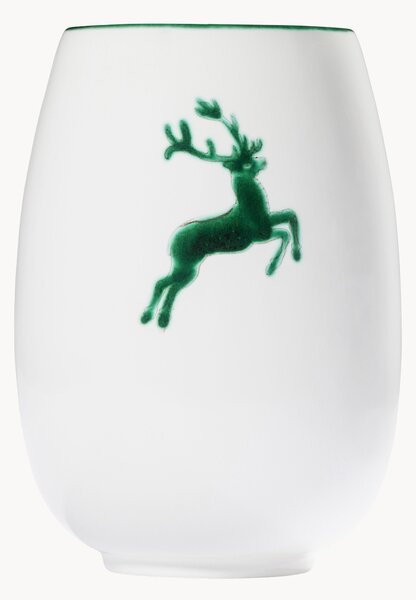 Vaso fatto a mano Grüner Hirsch, alt. 15 cm