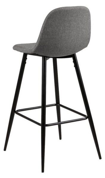 Sgabello da bar grigio chiaro con base in metallo Wilma - Actona