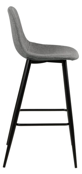 Sgabello da bar grigio chiaro con base in metallo Wilma - Actona