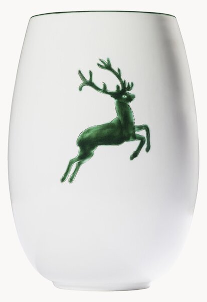 Vaso fatto a mano Grüner Hirsch, alt. 21 cm