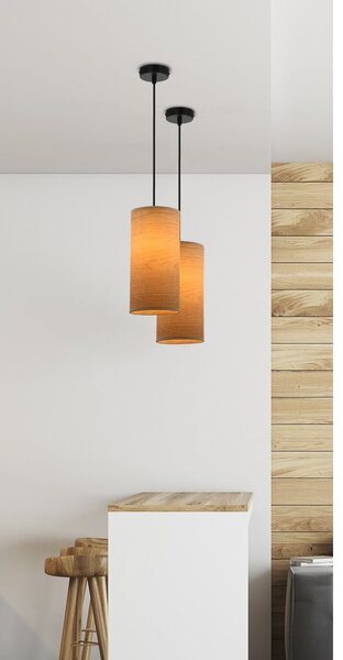 Lampada a sospensione marrone chiaro ø 12 cm Ballo - Candellux Lighting