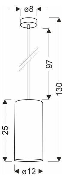 Lampada a sospensione marrone chiaro ø 12 cm Ballo - Candellux Lighting