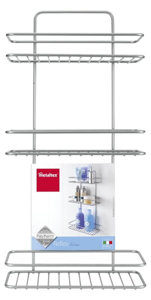 Mensola da bagno a parete a tre piani Rif. - Metaltex
