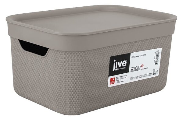 Scatola di plastica con coperchio Deco - Rotho