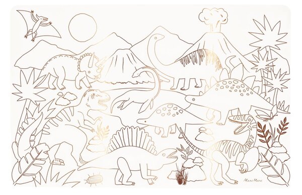 Tovagliette di carta in set da 8 pezzi 28x42,5 cm Dinosaurs - Meri Meri