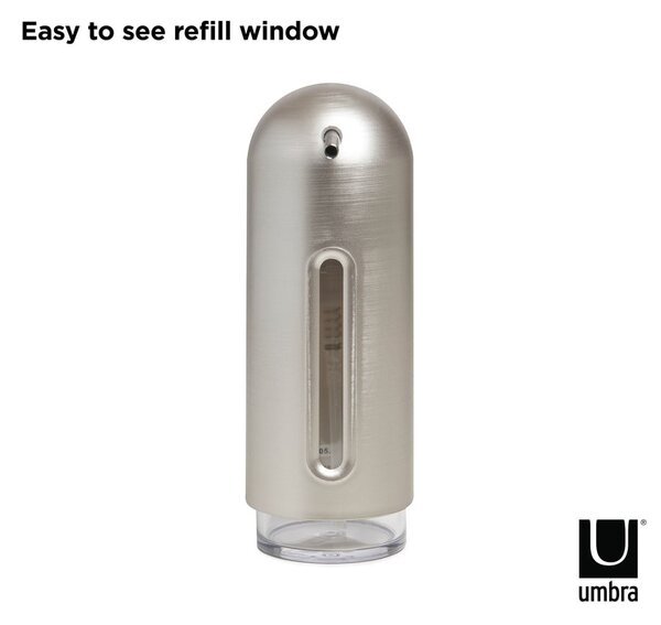 Dispenser di sapone in plastica argento 350 ml Penguin - Umbra