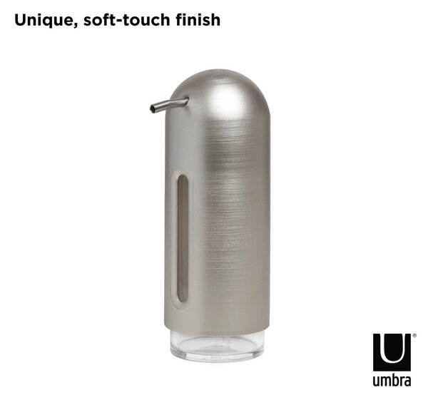 Dispenser di sapone in plastica argento 350 ml Penguin - Umbra