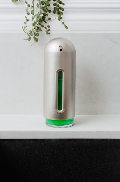 Dispenser di sapone in plastica argento 350 ml Penguin - Umbra