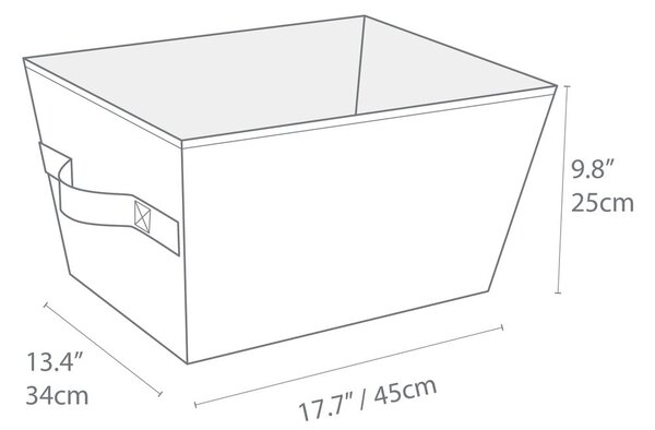 Cestino portaoggetti 34,5x45x25 cm Soft Storage - Bigso Box of Sweden