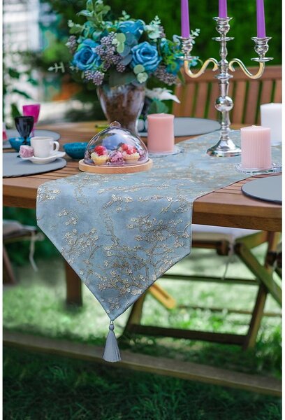 Runner 45x140 cm Blue Spring – Minimalist Cushion Covers