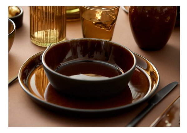 Piatto nero/color ambra in gres ø 27 cm Gastro Black/Amber – Bitz