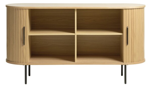 Cassettiera bassa color naturale effetto rovere 140x76 cm Nola - Unique Furniture