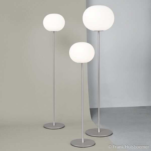 FLOS Glo-Ball Floor 3 piantana, argento satinato