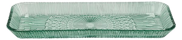 Piatto da portata in vetro verde 14x38 cm Kusintha - Bitz