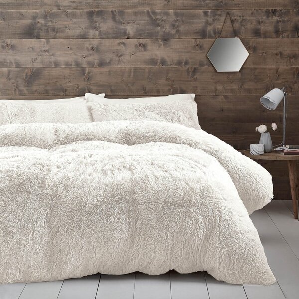 Biancheria da letto singola bianca micro felpata 135x200 cm Cuddly - Catherine Lansfield