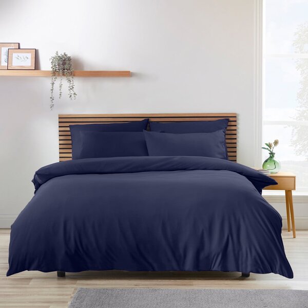 Biancheria da letto singola blu scuro 135x200 cm So Soft Easy Iron - Catherine Lansfield