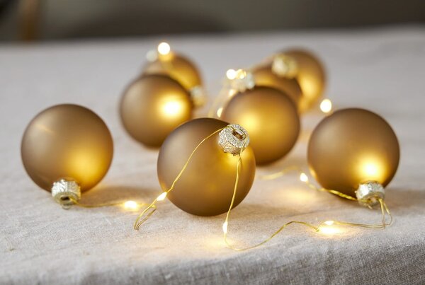 Decorazione luminosa con motivo natalizio in colore oro ø 6 cm Bliss - Star Trading