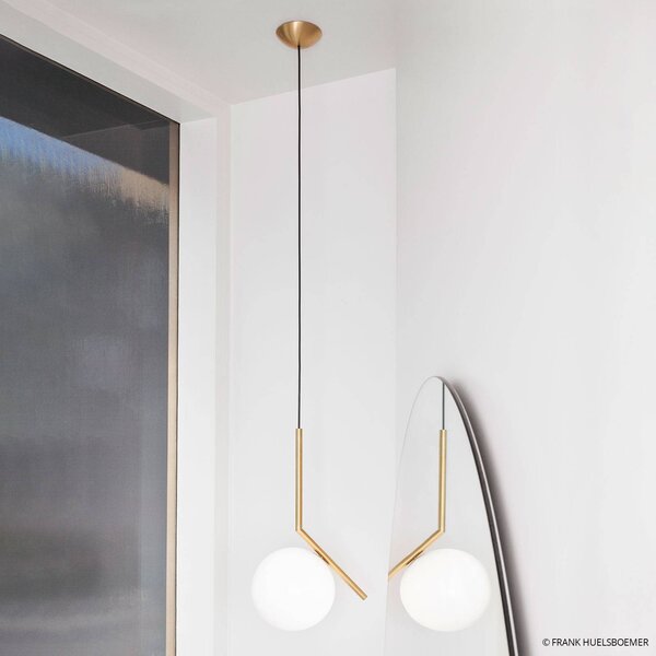 FLOS IC S2 lampada a sospensione di design, ottone