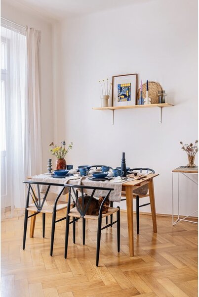 Set da pranzo in gres blu scuro 24 pezzi Glosia - Bonami Selection