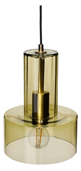 Lampada a sospensione in vetro verde ø 20 cm Ripple - Hübsch