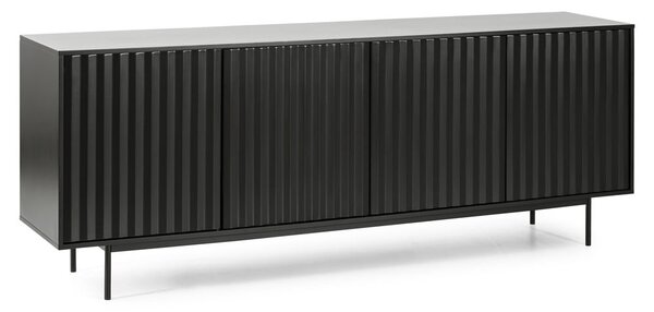 Cassettiera bassa nera 211x80 cm Sierra - Teulat
