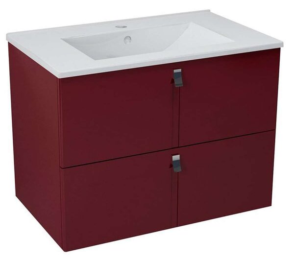 Sapho Mitra - Mobile lavabo 745x550x452 mm, bordeaux MT073