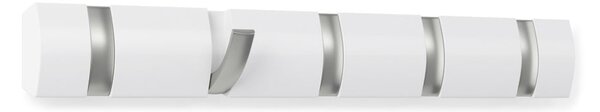 Appendiabiti da parete bianco in legno di pioppo Flip - Umbra