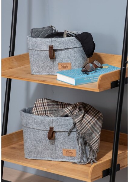 Organizer in feltro grigio, 24 x 16 cm Feli - Wenko